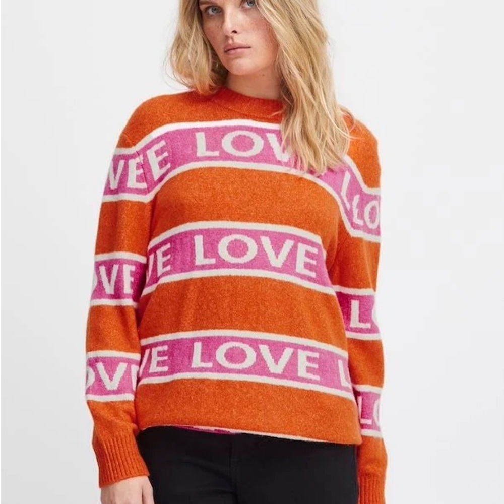 ICHI Motif Pullover Sweater